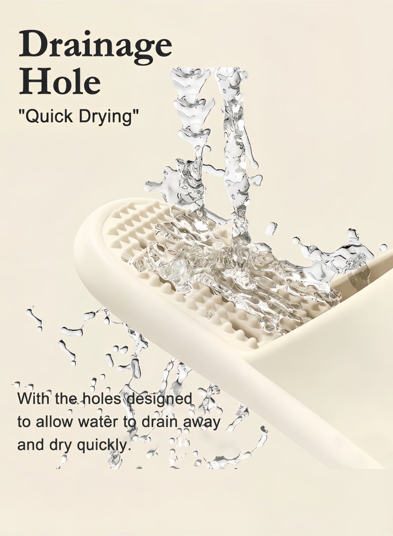 Baytak Bathroom Slippers Shower Slipper Bath Shoes, Anti-Slip Quick-Drying EVA House Slides, Soft Comfortable Thick Sole Indoor Outdoor Sandals - Image 5